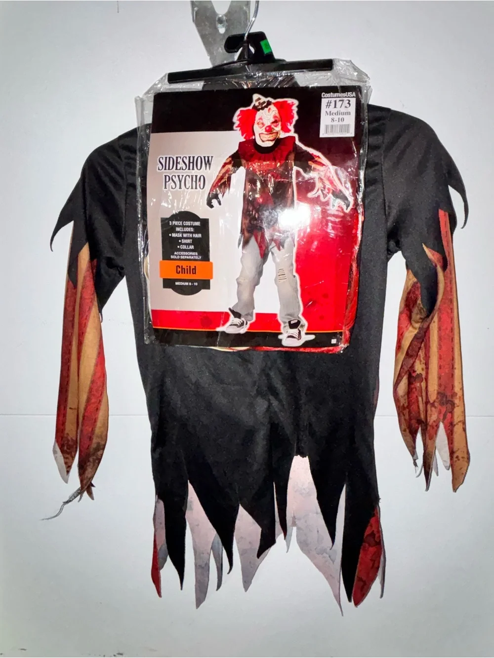 New Child Medium 8-10 Sideshow Psycho 3 Piece Costume